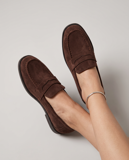 Mocasines Penny en Acabado Ante