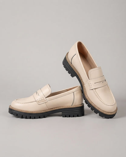 Mocasines Plataforma con Tacón Ancho