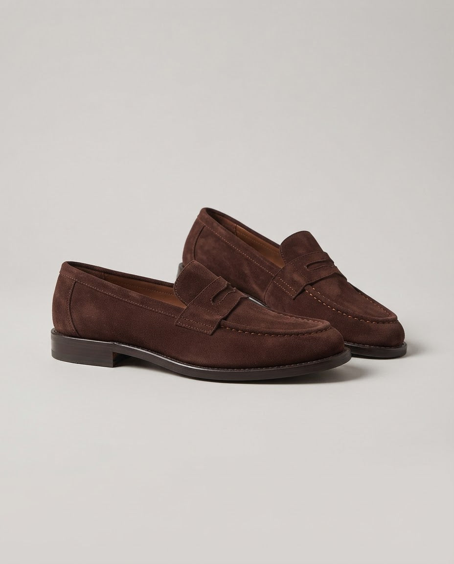 Mocasines Penny en Acabado Ante
