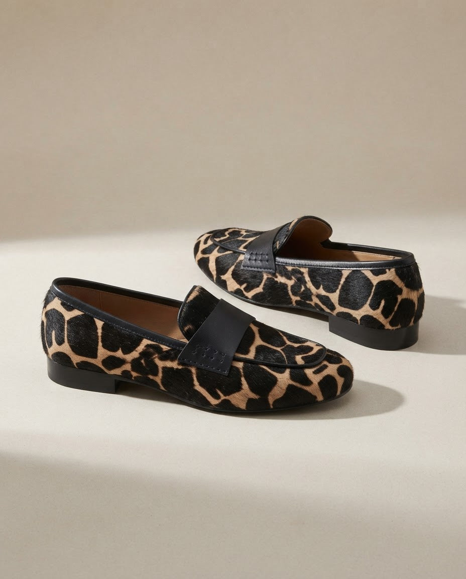 Mocasines con Estampado Jirafa